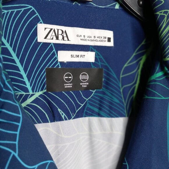 ZARA Hawaiian Short Sleeve Men’s Shirt Size S - Picture 2 of 7